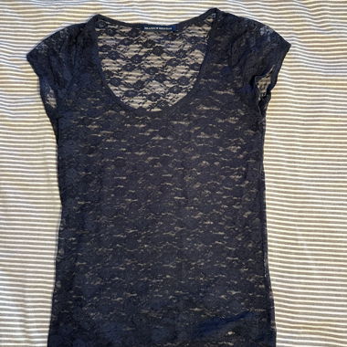 Brandy Melville Lace Top in Dark Blue