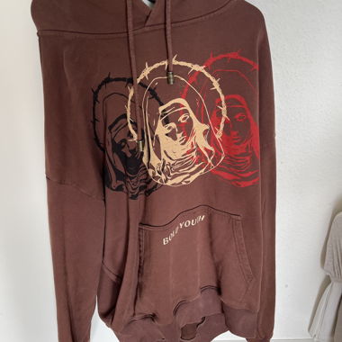 Brauner Bold Youth Hoodie mit Print