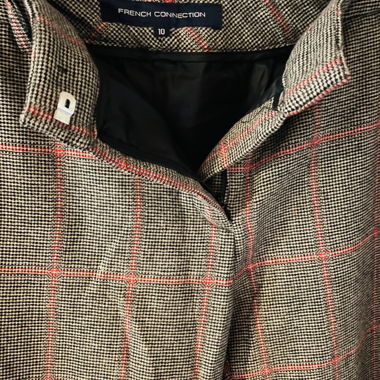 French Connection checked fabric trousers