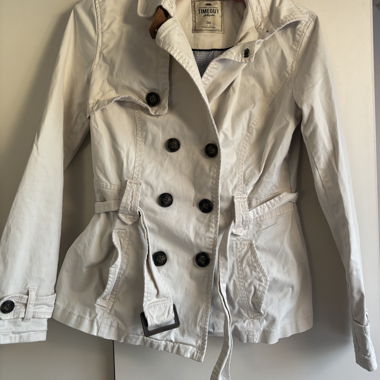 White/Beige Trench Coat Size 36