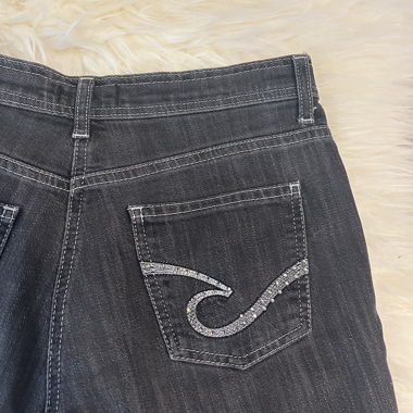 Jeans vintage Bonita gris foncé coupe droite