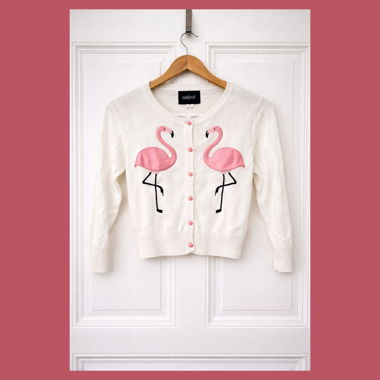 Gilet mit Pink Flamingo von Collectif