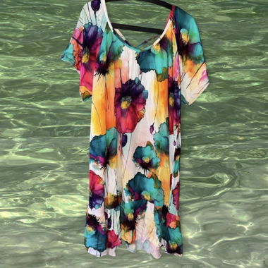 Robe fluide imprimée fleurie
