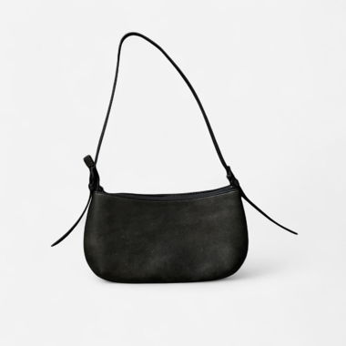 Borsa a tracolla in pelle grigia