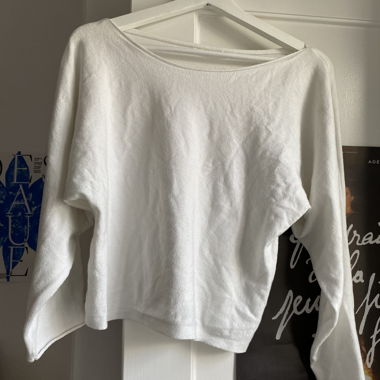 Pull & Bear white long-sleeve top