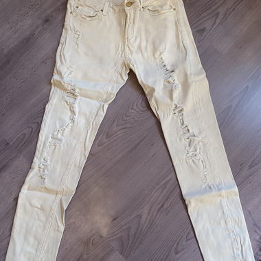Pantalon slim beige 38