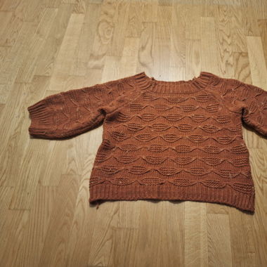 Oranger Pullover gestrikt