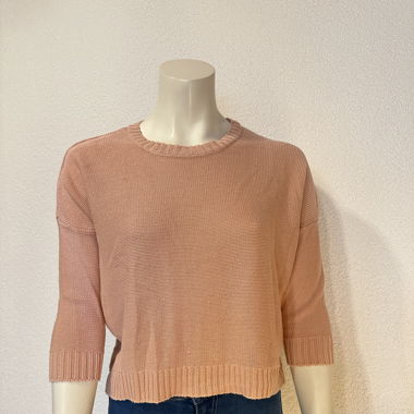 Leichter Strickpullover in Altrosa