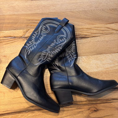 Black Cowboy Boots Gr. 40 - unworn