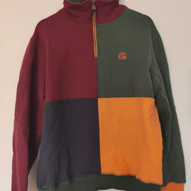 Bunter Fleece-Halbzippullover von Trendsplant 