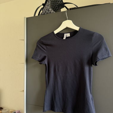 H&M Basic T-Shirt navy blue 