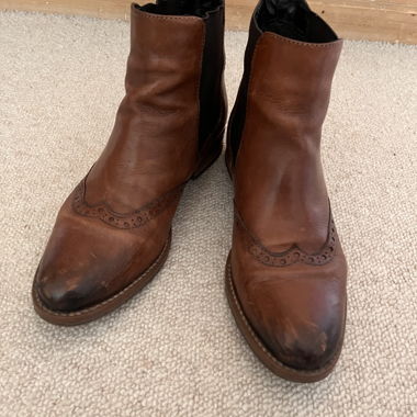 Leder-Ankle-Boots