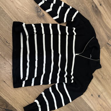 Pull rayé Zara à fermeture éclair