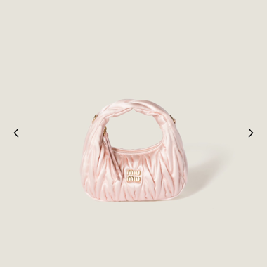 Miu Miu - Wander Mini Bag aus Matelassé-Satin