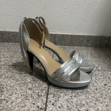Silver High Heels