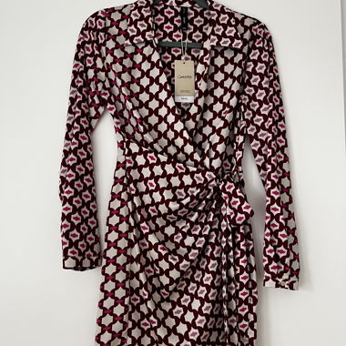 Patterned Wrap Dress