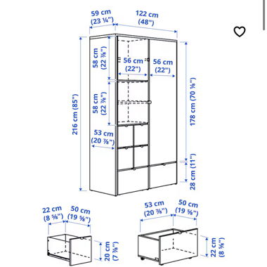 Ikea Visthus Kleiderschrank, Neu