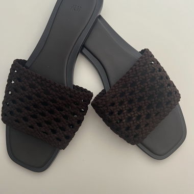 Sandali intrecciati marroni H&M NUOVI/MAI INDOSSATI
