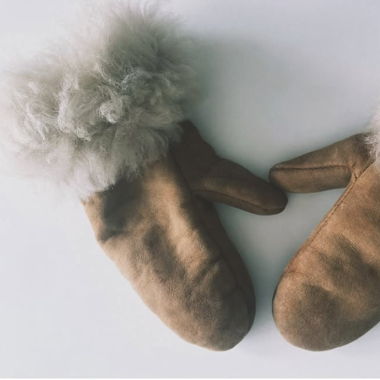 Vintage unikate Lederhandschuhe (Fäustlinge)