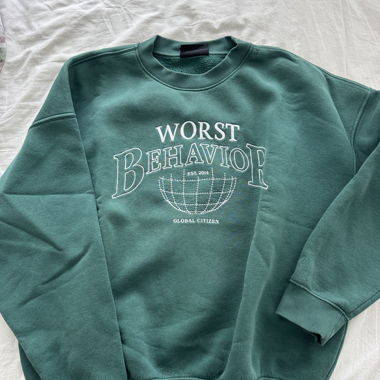 Felpa verde WRSTBHVR L