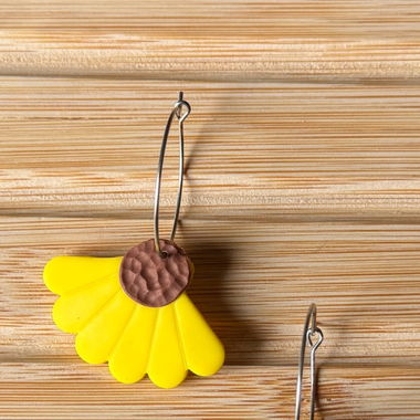 Creolen mit Sonnenblumen 