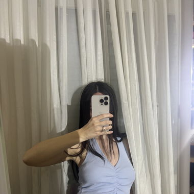 Babyblue halter neck top