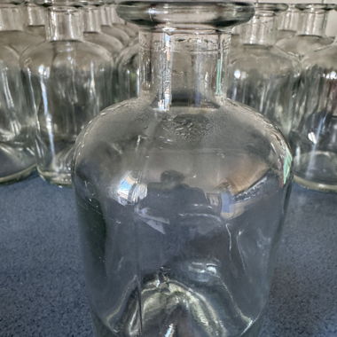 Transparente Glasflasche