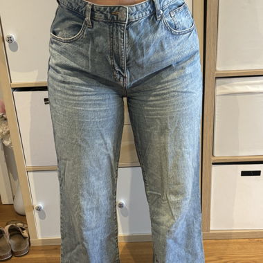 Damen Wide Leg Jeans High Waist