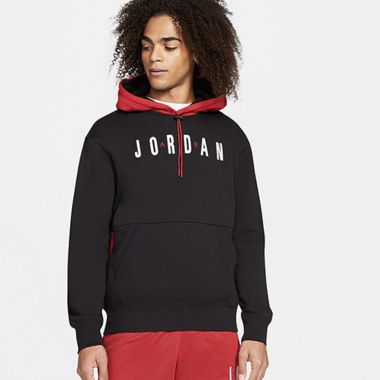 Jordan Air Hoodie Schwarz/Rot Gr. S (auch M) 