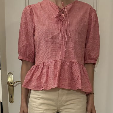 Top Gingham Rosso
