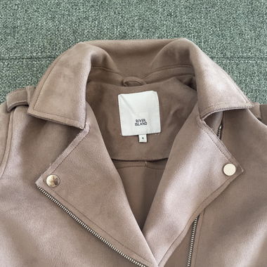 Beige brown velvet jacket