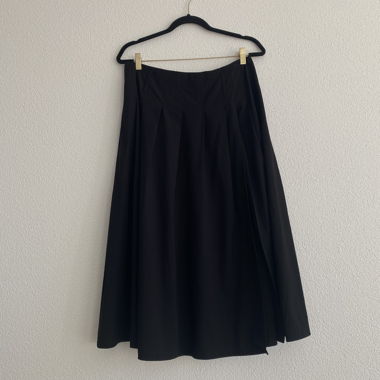 Jupe plissée midi Bershka noire T. L