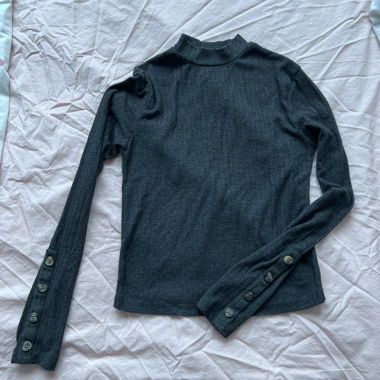 Pull côtelé gris foncé TALLY WEiJL XS