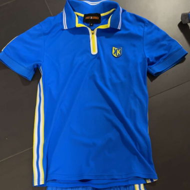 Ensemble foot korner bleu