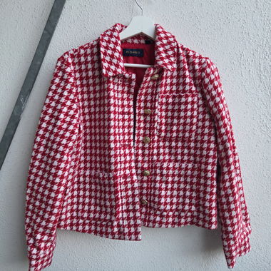 Giacca houndstooth Piombo