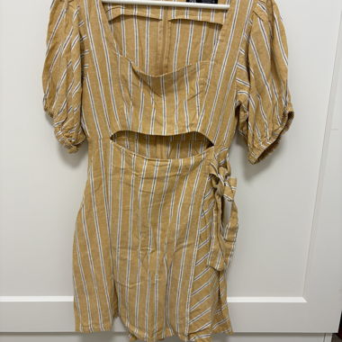ZARA Striped Wrap Dress