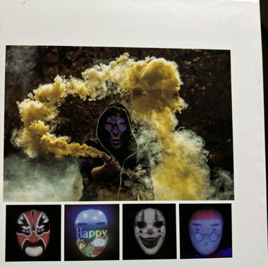Led, wechselbare Maske