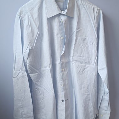 Camicia azzurra quadretti fini Madison XL 43/44