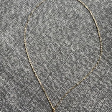 Collier acier inoxydable doré pendentif feuille