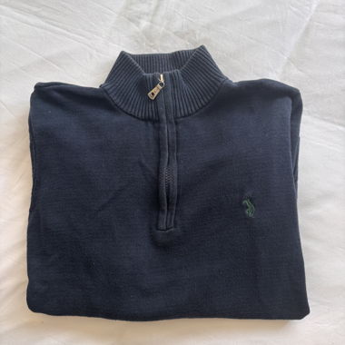 Pull zippé Polo Ralph Lauren en marine vintage