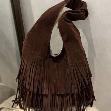 Sac frange marron