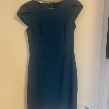 Teal fitted dress