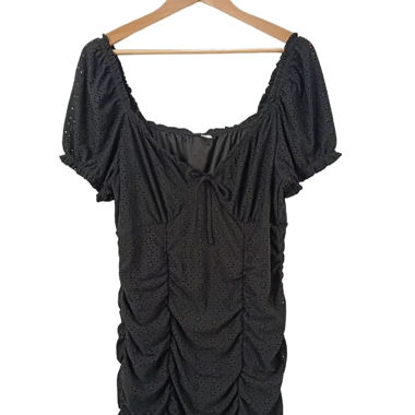 DIVIDED Spitzenkleid Damen schwarz Elegant