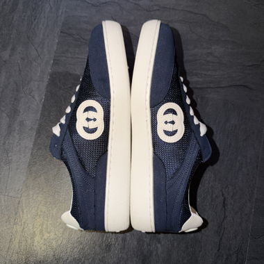 Chaussures Gucci bleu marine/blanc