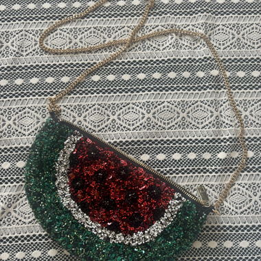 Pailletten Tasche Wassermelone Zara