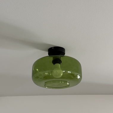 Grüner Glas-Deckenleuchter