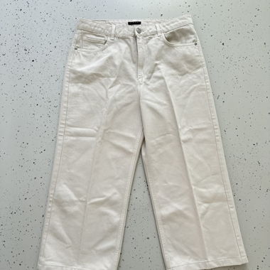 Sisley Seatle Slim Fit chino wide leg M beige
