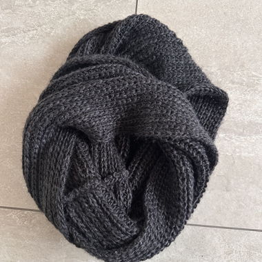 Black knitted scarf