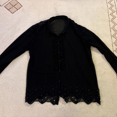 Schwarzes Spitzhemd von The Kooples