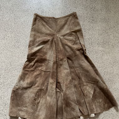 Brown Leather Skirt